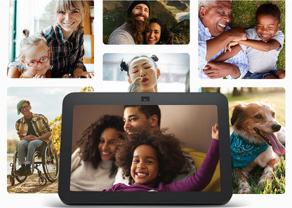 Smart Display 8 Zoll mit HD Touchscreen, 3D Audio, Smart-Home-Steuerung, Videotelefonie & Entertainment – Anthrazit
